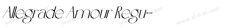 Allegrade Amour Regu字体转换